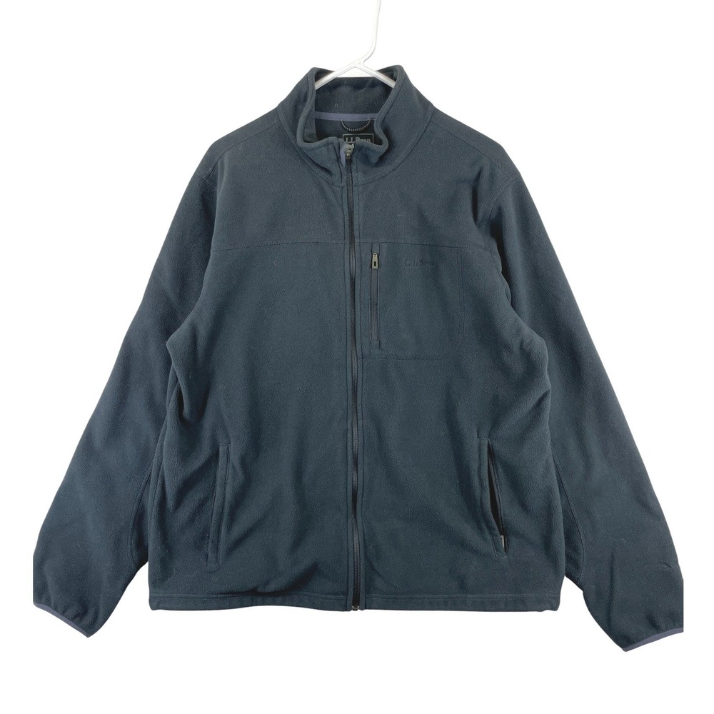 L.L.Bean Polartec Fleece Jacket Full Zip Men's Size L Black Outdoor